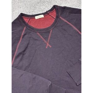 Gustin Dark Indigo Contrast Stitch Crewneck Sweatshirt Men's Large Cotton